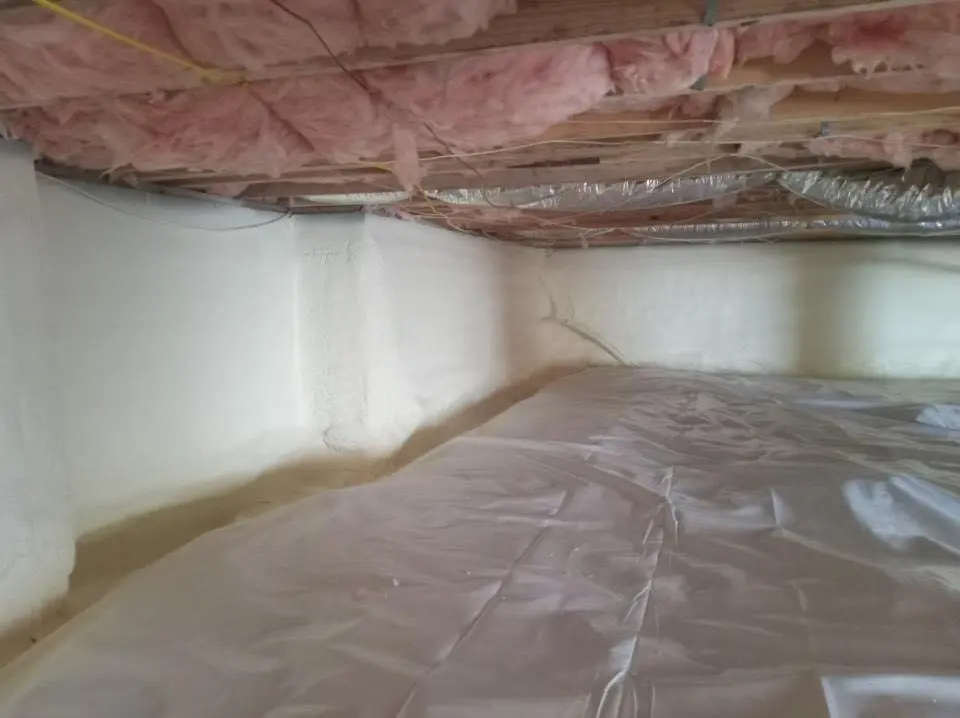 Crawl space encapsulation with closed-cell spray foam for Spray Foam Roofing in Oldsmar